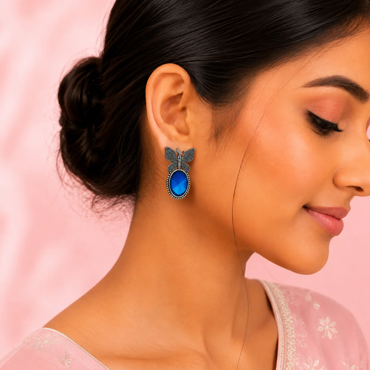 12 Designer Colorful Jhumkas Mirror Box - Image 8