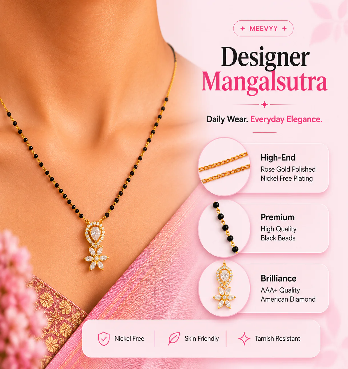 Celestial Bloom Mangalsutra - Image 5