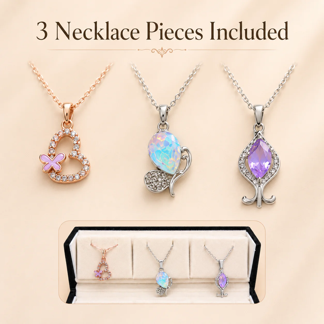 Set of 12 Stud Earrings with Pendants Box - Image 12