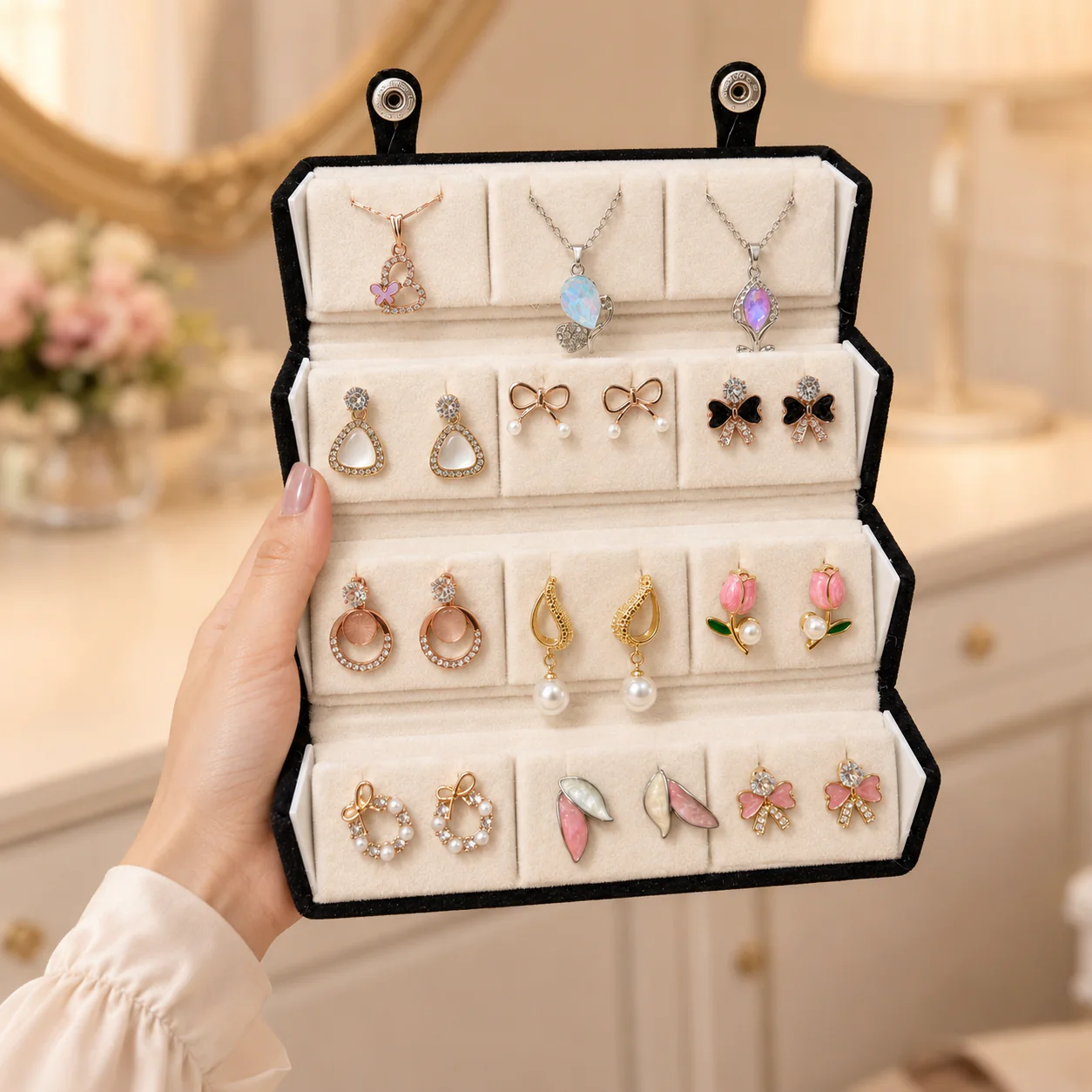 Set of 12 Stud Earrings with Pendants Box - Image 5