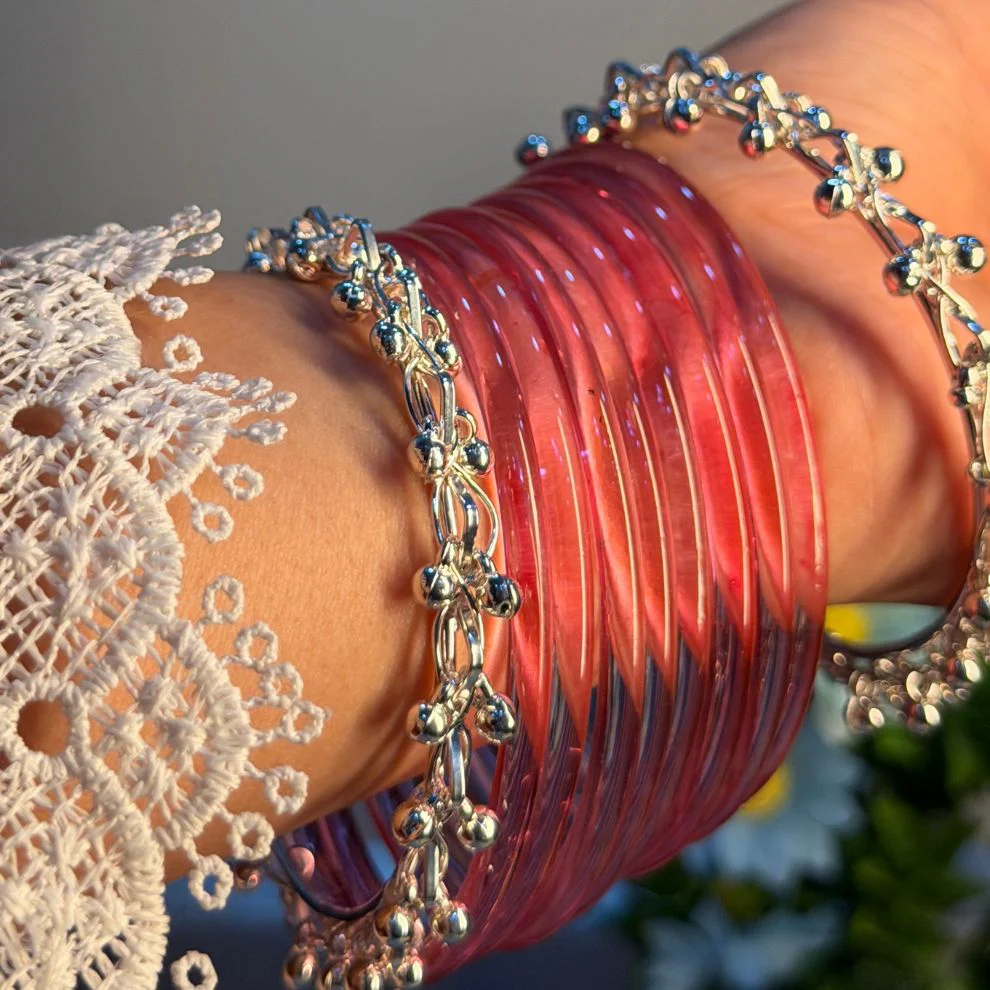 Transparent Glass Bangles with Ghungroo Charm - Image 9