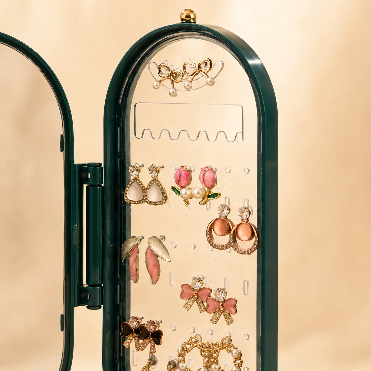 Viral 3-fold elegant Green  Jewellery box - Image 11