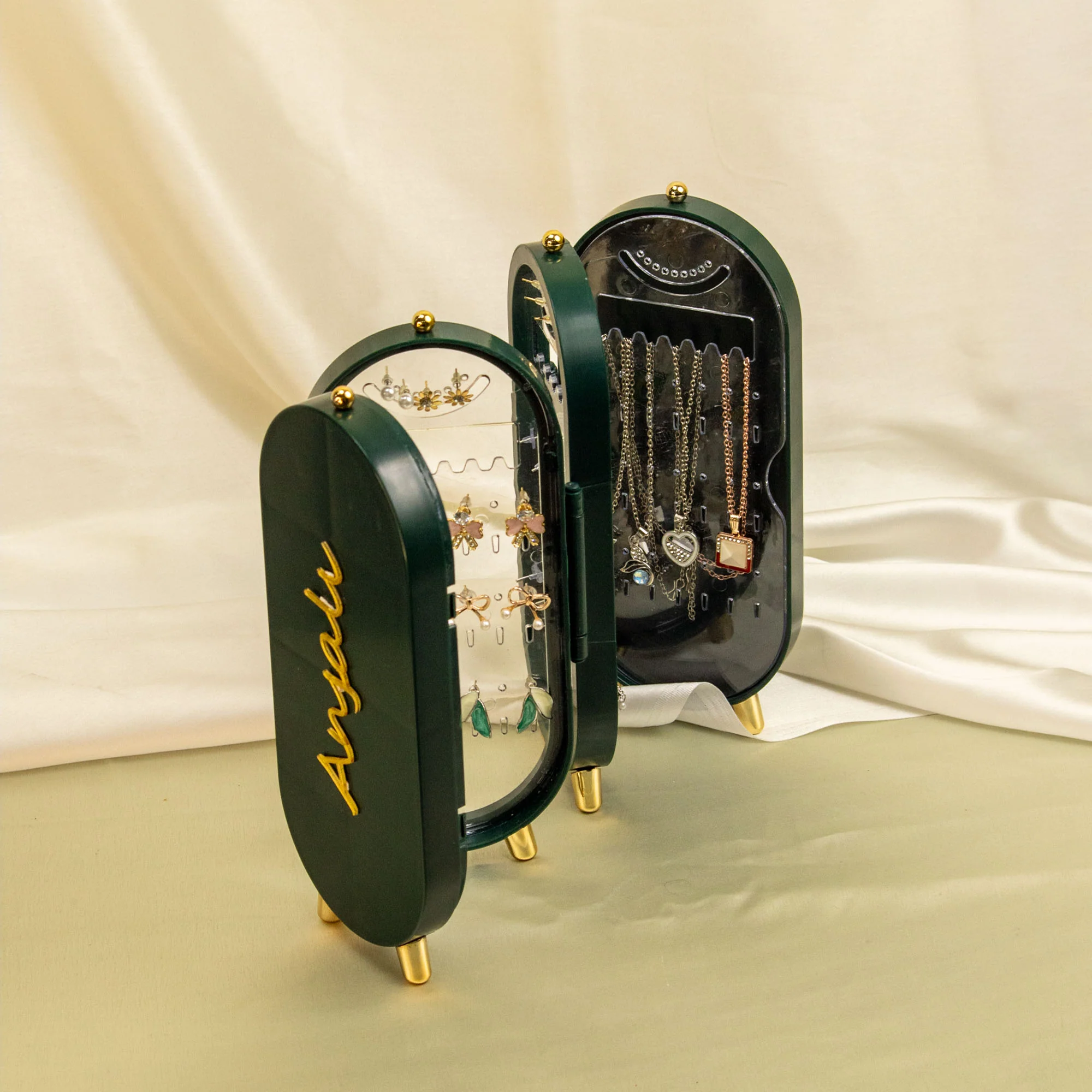 Viral 3-fold elegant Green  Jewellery box - Image 13