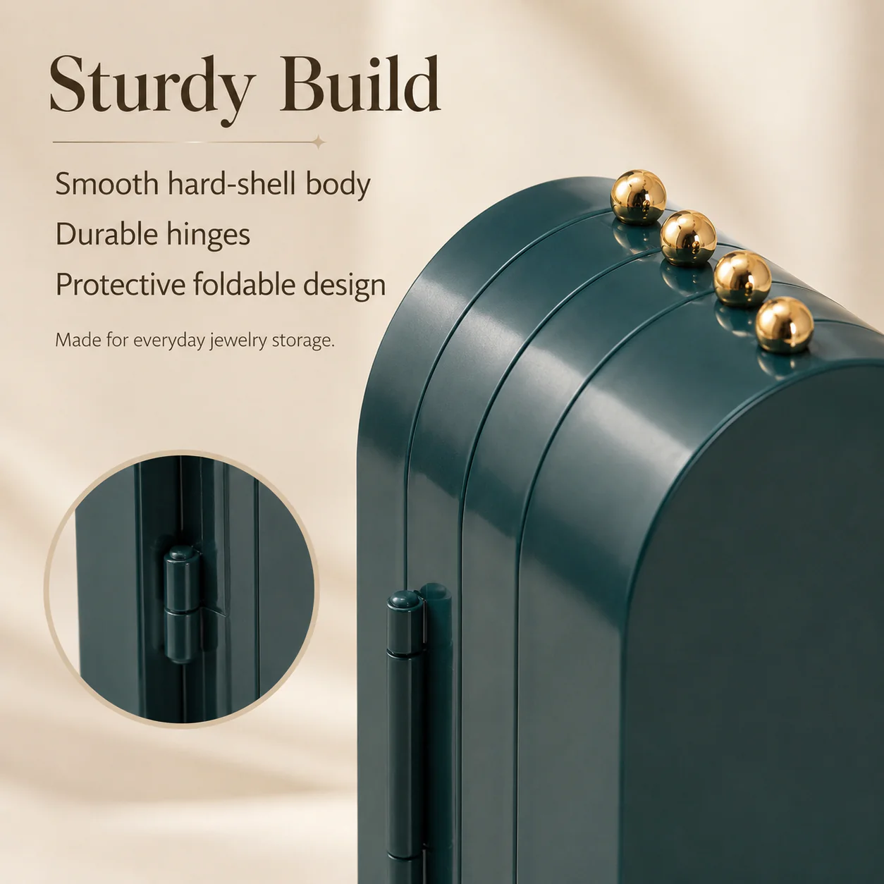 Viral 3-fold elegant Green  Jewellery box - Image 6
