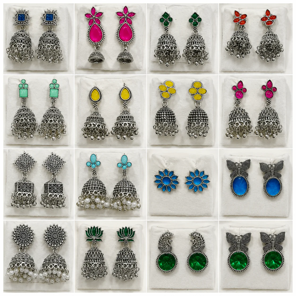 16 Colourful Jhumka with Folding Box - Image 6